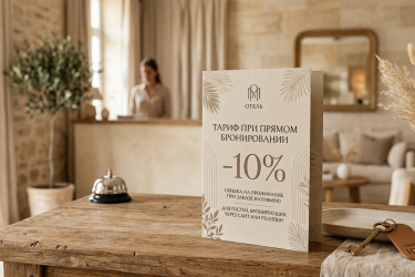 Скидка 10% при прямом бронировании